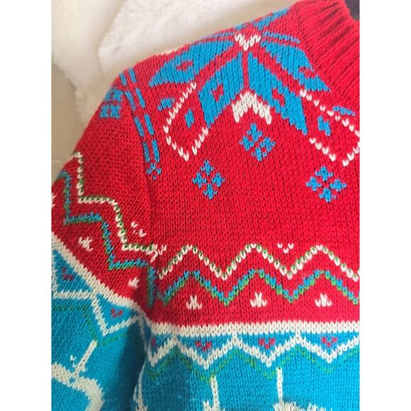 Santa Sequined Christmas Sweater Womens Large Festive Holiday Cozy Ho Ho Ho - Picture 9 of 12